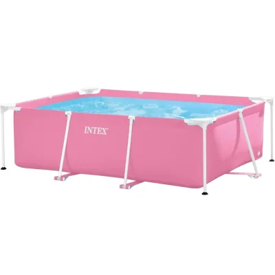 Intex 28266NP Pink Rectangular Frame Pool - კარკასული აუზი