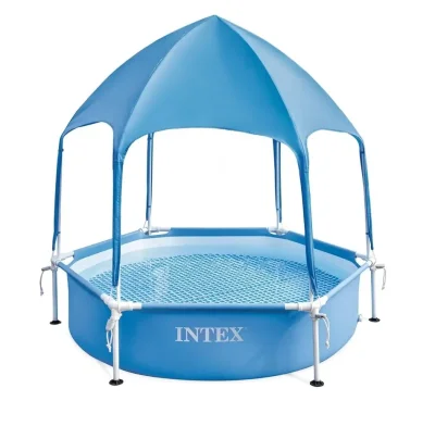 Intex 28209NP Canopy Metal Frame Pool - კარკასული აუზი მზისგან დამცავით