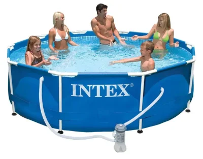 Intex 28202 Metal Frame Pool Set With Cartridge Filter აუზი კარკასული ფილტრით